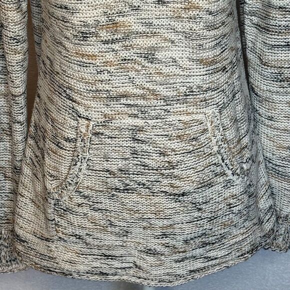 EDDIE BAUER Women's L Long Sleeve Hooded Pullover Sweater BOHO Kangaroo Pocket - Picture 3 of 16